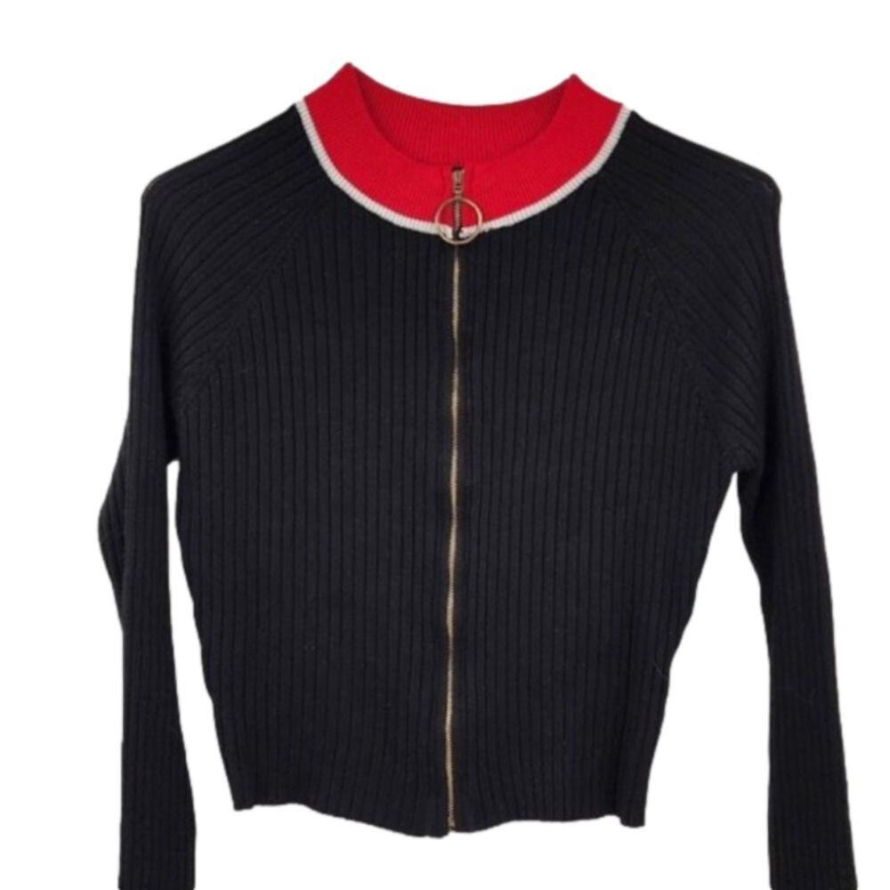 QED LONDON Cropped Full Zip Jacket - Women's Size Medium